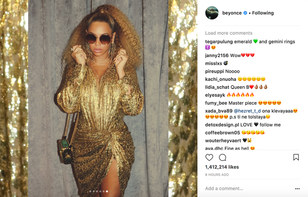 @beyonce via Instagram screenshot